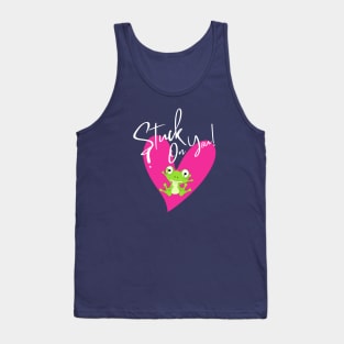 Pink Romantic Heart Stuck on You Tank Top